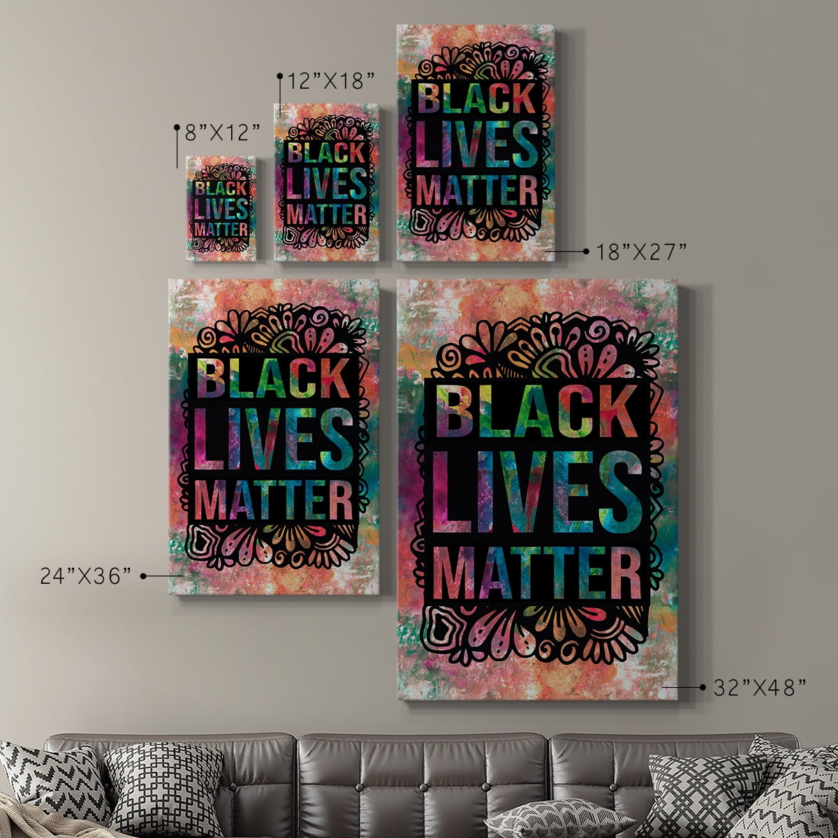 Graffiti Black Lives Matter Premium Gallery Wrapped Canvas - Ready to Hang