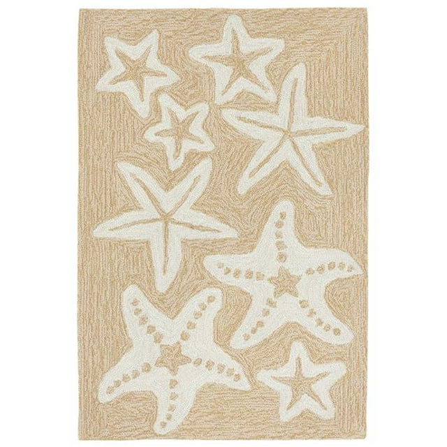 Trans Ocean CAPR8166712 Capri Hand Tufted Everywear Rugs, 1667-12 Starfish Neutral - 24 in. x 8 ft.