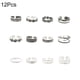 thumbnail image 1 of 12 piezas/juego de anillos para los dedos del pie sencillos y ajustables para la playa, joyería bonita para los pies, 1 of 7