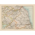 thumbnail image 2 of Bartholomew 24x19 Gold Ornate Wood Framed with Double Matting Museum Art Print Titled - Eastern Scotland Ireland - Bartholomew 1892, 2 of 4