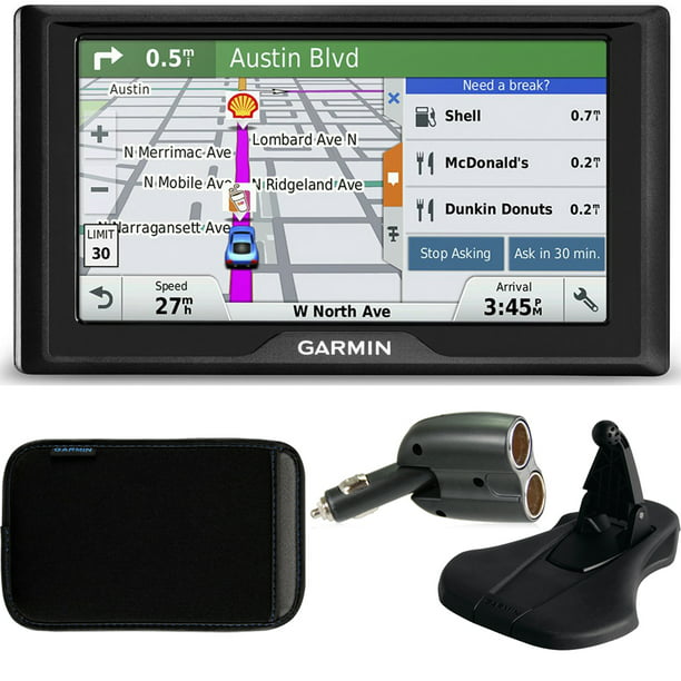 Garmin Drive 50 GPS Navigator (US) 010-01532-0D Soft Case + Mount Car Charger Bundle includes GPS, 5-inch Soft Case, Friction Dashboard Mount Dual 12V Car Charger - Walmart.com