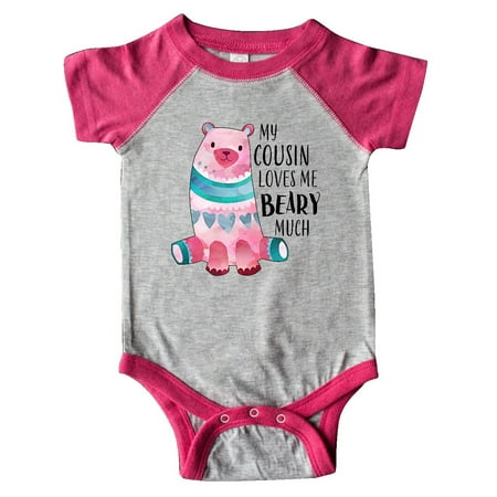 

Inktastic My Cousin Loves Me Beary Much with Cute Bear Gift Baby Boy or Baby Girl Bodysuit