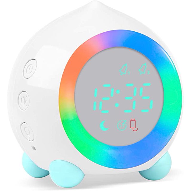 Despertador para niños Luminoso LED Lámpara digital Despertador Luz nocturna Niña Niños Día Noche Niño Volumen ajustable Snooze Despertador en TUNC Sencillez