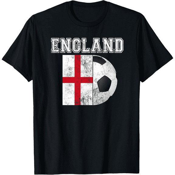 Men's ENGLAND Flag - Soccer Futbol Football T-Shirt