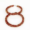thumbnail image 5 of Fiaya Women Glitter Rhinestone Hoop Earrings, Circle Sparkle Crystal Wrapped Drop Dangle Earrings, Statement Jewelry for Women (A), 5 of 7