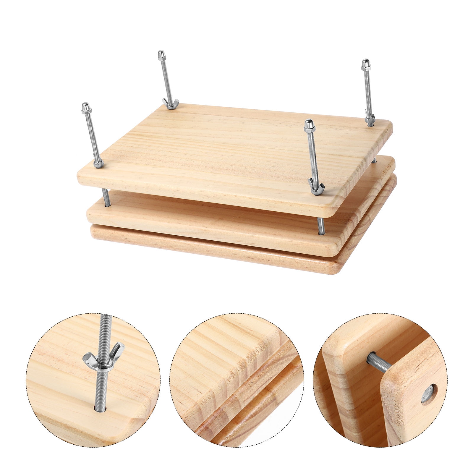 HEMOTON Wooden Book Press Tool for Binding with Construction and Precise Pressure Application 6x8.5 inches