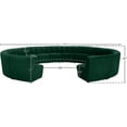 thumbnail image 7 of Maklaine Contemporary Green Velvet Tufted Upholstered Modular 14 Piece Sectional Sofa, 7 of 7