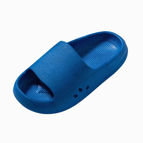 dmqupv House Slippers Kids Cloud Slides Non Slip Pillow Slippers for Girls Boys Thick Sole Open Toe Slides Shower Shoes Sky Blue,3
