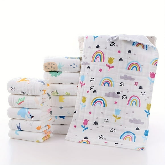 Cotton Six-layer Kids Towel, High-density Gauze Small Towel, Newborn Infant And Young Children Bath Towel, Mother And Baby Supplies