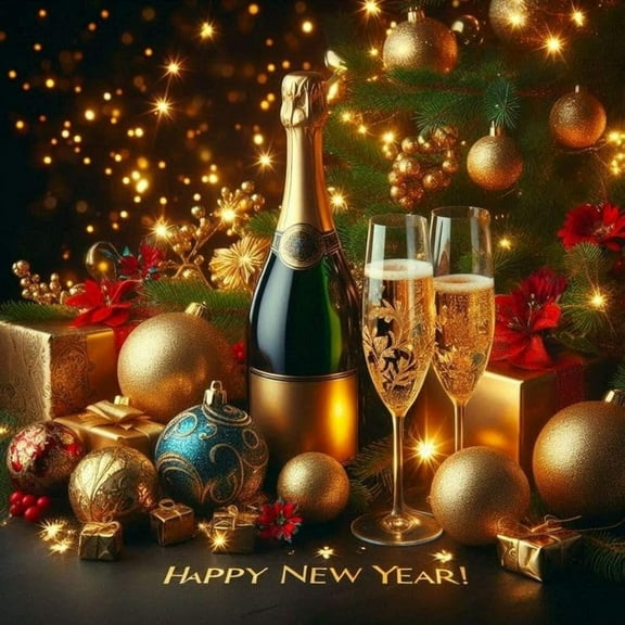 500pcs Jigsaw Puzzles for Adults Happy New Year Champagne Confett Clock Photo Firework Puzzle Shows with Vivid Color