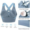 thumbnail image 4 of Valcatch Women High Impact Sports Bras Criss Cross Back Yoga Running Bra for Plus Size 3 Pack, 4 of 7
