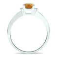 thumbnail image 3 of SZUL Women's Princess Cut Citrine and Diamond Classic Band in 10K White Gold, 3 of 5