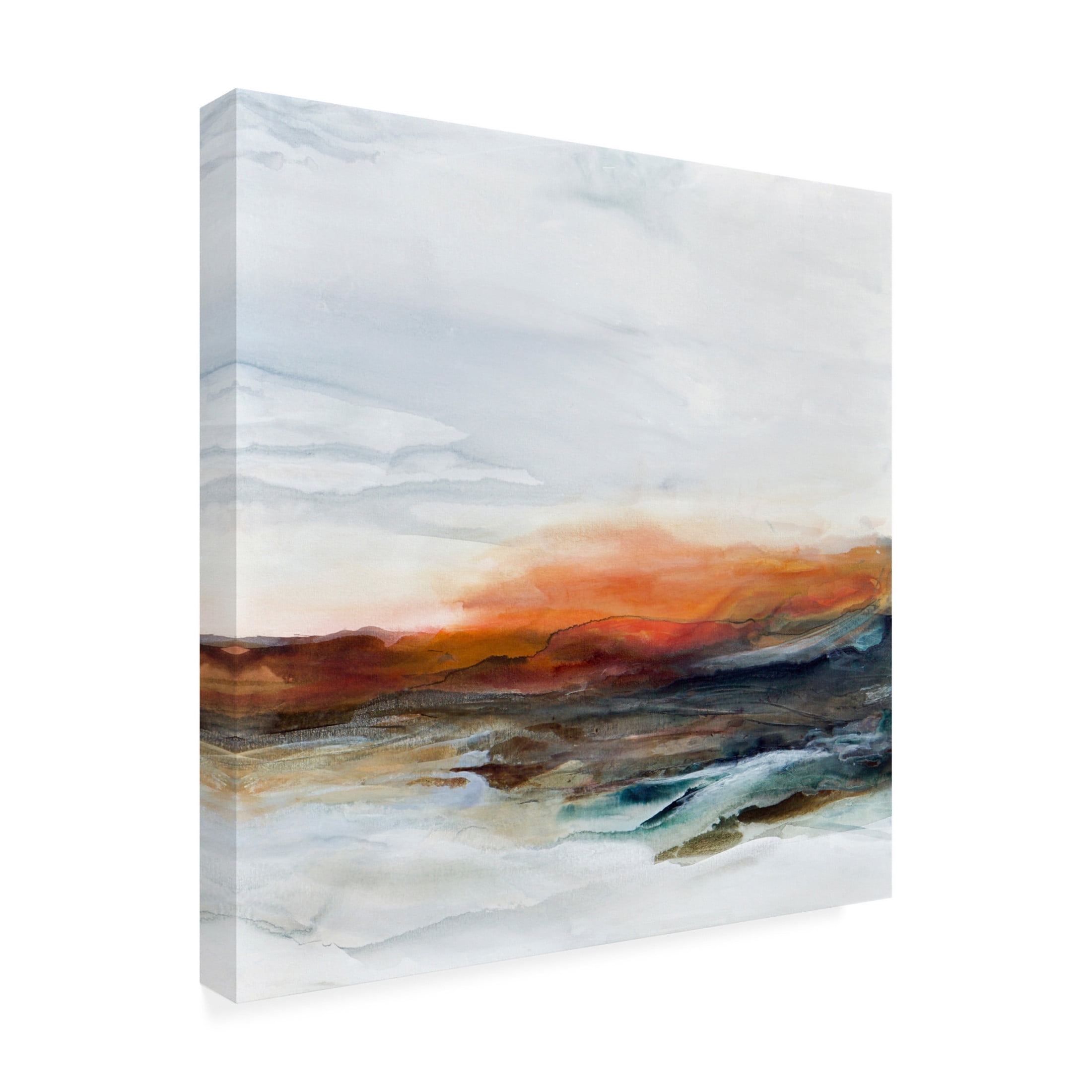 Canvas Wall Art - Karen Hale 'Coastal Impressions' Wall Art for Living Room, Bedroom, or Office Décor by Trademark Fine Art - 24 x 24 Inches