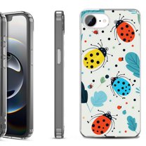 Shockproof Protective Phone Case for iPhone 16e, by OneToughShield - Ladybug Mix