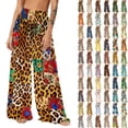 thumbnail image 1 of Pincandy Women See Through Sheer Mesh Pants Beach Swimsuit Bikini Bottom Cover up Party Club Elastic High Waist Wide Leg Pants, 1 of 7