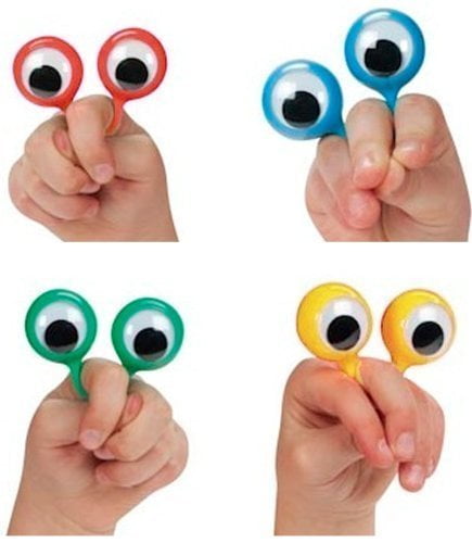 Funny Eye Finger Puppet Plastic Rings with Wiggle Eyes Tricky Capsule Favour Toy