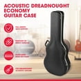 thumbnail image 3 of SKB Hardshell Economy Travel Guitar Case for Dreadnought Acoustic Guitars, Black, 3 of 8