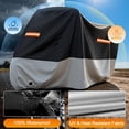thumbnail image 2 of Motorcycle Cover Waterproof Outdoor - All Season Sun Protection with Lock-Holes Rain Snow Windproof Dustproof Universal Fit Motorbikes Vehicle Moped Cover, 2 of 7