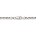thumbnail image 3 of 925 Sterling Silver Diamond Cut 4.25mm Solid Rope Chain w/ Lobster Clasp - 20", 3 of 5