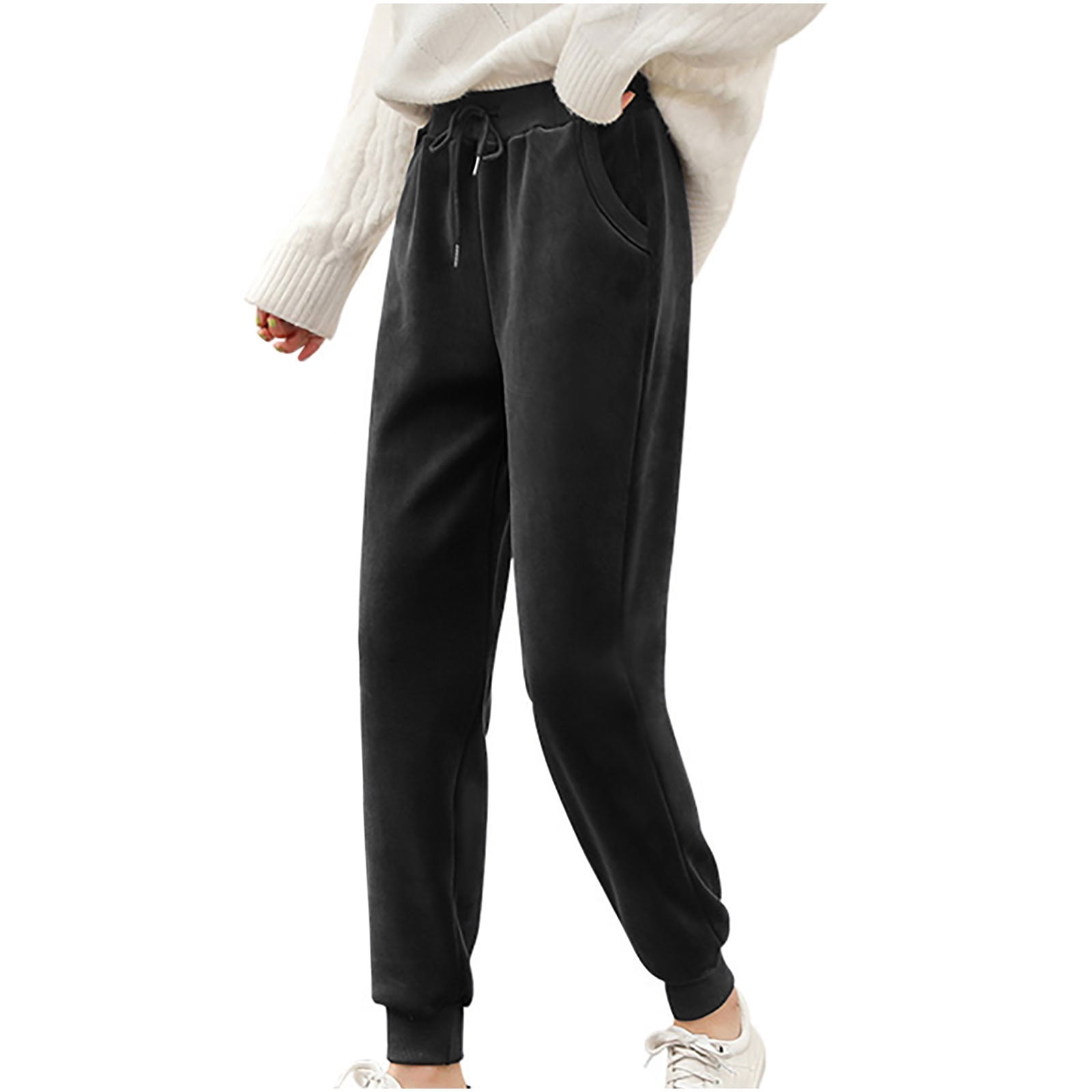 Lined Wool Pants Women's Autumn Winter Plush Thickened Double-Sided Gold Velvet Large Thermal Casual Sweatpants Fleece Lined Leggings 0 - Walmart.com
