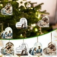 thumbnail image 5 of Feledorashia Personalized Acrylic Christmas Ornaments - 3.15" Heart Holiday Tree Pendants, Nativity Scene Hanging Decor, Christmas Tree Decorations, Religion Gift for Family and Friends, 5 of 5