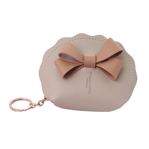 Monedero con lazo y cierre de cremallera Yuyangstore Caqui 13 cm x 5 cm x 9 cm
