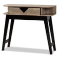 thumbnail image 2 of Baxton Studio Wales Mesa consola de 1 cajón de madera con acabado marrón claro moderna y contemporánea Baxton Studio 1.93271E11, 2 of 2
