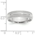 thumbnail image 3 of 10K White Gold 10Kw 6mm Double Milgrain Comfort Fit Band Size 12.5 Made In United States 1wdmc060-12.5, 3 of 5