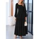 thumbnail image 5 of Vestido largo PRETTYGARDEN para mujer, estampado primaveral, negro, XXL, 5 of 8