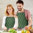 thumbnail image 4 of Green Christmas Tree Pattern Apron-Garden Aprons for Women with Pockets-Cotton Linen Waterproof Kitchen Cooking Gardening Aprons Adjustable for Kitchen,Cooking,BBQ and Salon 33"x27", 4 of 7
