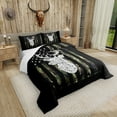 thumbnail image 2 of Deer Camo Comforter Set Queen Antlers Hunting Camo Bedding Sets for Teen Boys Men Camouflage American Flag Bed Comforter Set ,Western Farmhouse Wild Animal Bedding Quilt Black White Home Decor 3 Pcs, 2 of 6