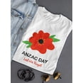 thumbnail image 3 of Anzac Day Quote Shaped T-Shirt Women -Image by Shutterstock, Female XX-Large, 3 of 4