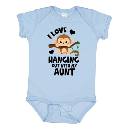 

Inktastic Monkey I Love Hanging out with My Aunt Gift Baby Boy or Baby Girl Bodysuit