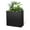 Black, variant on 24"x10"x24" Rectangular Planter Pots with Drainage Holes Removable Shelf Metal Steel Large Garden Pot for Outdoor Plants Tall Flower Vase Container for Yard Front Porch Patio Planter Box Decor, Black