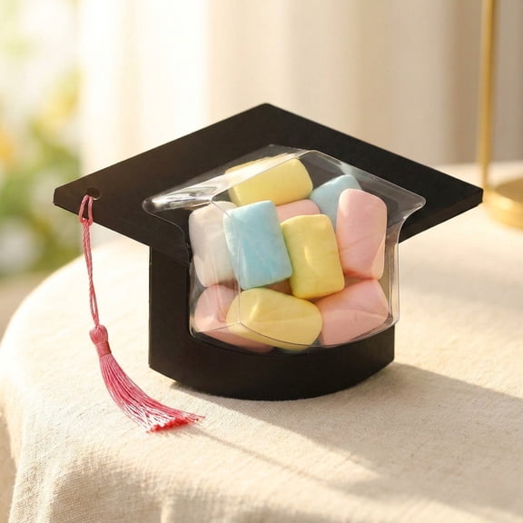 Graduation Cap Candy Dome Cards Kit (Multi-Pack), 2026 Class Grad DIY Chocolate Holder Greeting Card with Tassels, School Party Favors