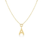 Jewelry Atelier Gold-Filled Initial Necklace for Women – Layered Initial Necklace with A-Z Pendant – 14k Gold-Filled Paperclip Chain– Cute Layered Gold Choker – Gold Jewelry for Women