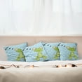 thumbnail image 3 of Ambesonne Cartoon Throw Pillow Cover 4 Pack, Frog Prince Polka Dots, 18", Green Blue, 3 of 6