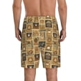 thumbnail image 5 of Cauagu coffee Stamps Print Pajama Bottoms for Men Sleep Pajama Shorts Elastic Waistband Sleep Pajama Short Men's PJ Shorts -Small, 5 of 6
