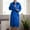 Blue, variant on Bcfgryg Mens Thin Bathrobe Long Cardigan Imitation Silk Nightgown Ice Silk Pajamas Men's Home Wear Summer Nightgown Mens Sleep Shorts