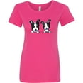 thumbnail image 3 of Inktastic Boston Terriers (dark Apparel) Women's T-Shirt, 3 of 5