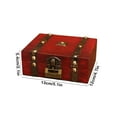 thumbnail image 3 of HongHeng Wooden Treasure Chest Storage Box with Lock, Antique Vintage Small Storage Box for Jewelry Organizer, Gift Box and Room Decoration, 3 of 6