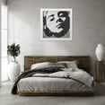 thumbnail image 3 of Stephen Chambers 26x26 White Modern Wood Framed Wall Art Titled - Billie Elish Stencil Graffiti, 3 of 6