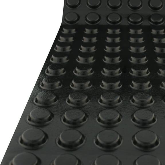 100 Pack Flat Head Door, Drawer, & Furniture Bumpers 1/2" Diameter, Black