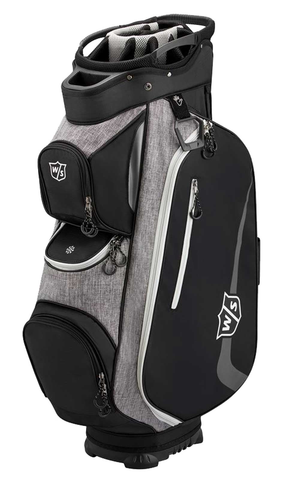 lighed Susteen Atlas Wilson Staff Xtra Full-Size Golf Cart Bag, 14-Way Top & 7 Pockets - Black &  Gray - Walmart.com