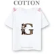 thumbnail image 3 of Camiseta de algodón con el alfabeto de Disney Mickey de la A a la Z, moda de verano para niños y niños, camisetas informales de cuello redondo y manga corta, 3 of 5