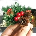 thumbnail image 3 of 10 Uds. De púas navideñas, piña, baya roja, aguja, decoraciones navideñas delicadas artificiales, 3 of 4