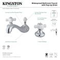 thumbnail image 4 of Kingston Brass KS948CX  Two-Handle 3-Hole Deck Mount Widespread Bathroom Faucet with ABS Pop-Up Drain in Brushed Nickel, 4 of 4