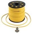 thumbnail image 3 of The Bead Chest 100 Yards 3mm Wide Jewelry Making Flat Micro Fiber Lace Faux Suede Leather Cord for DIY Crafts (Yellow), 3 of 4