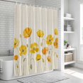 thumbnail image 5 of Yellow Flowers Shower Curtain Set - 72" x 78" Washable Bathtub Curtain with 12 Hooks, Farmhouse Botanical Watercolor Floral Waterproof Fabric Stall Shower Curtains for Bathroom/Bathtub Décor, 5 of 6