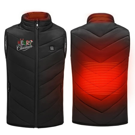

JSGEK Children Windproof Hoodies Boys Girls Thick Jacket Clearance Winter Warm Coat for Kids Zip up USB 2 Areas Heated Clothes Rechargeable Electric Casual Soft Comfy Cute Black 8-9 Years